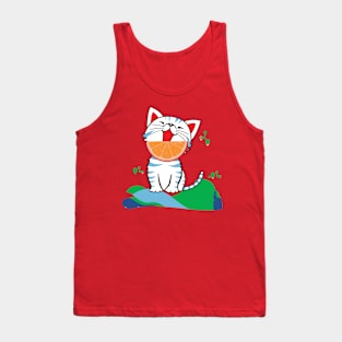 Grapefruit Kitty Tank Top